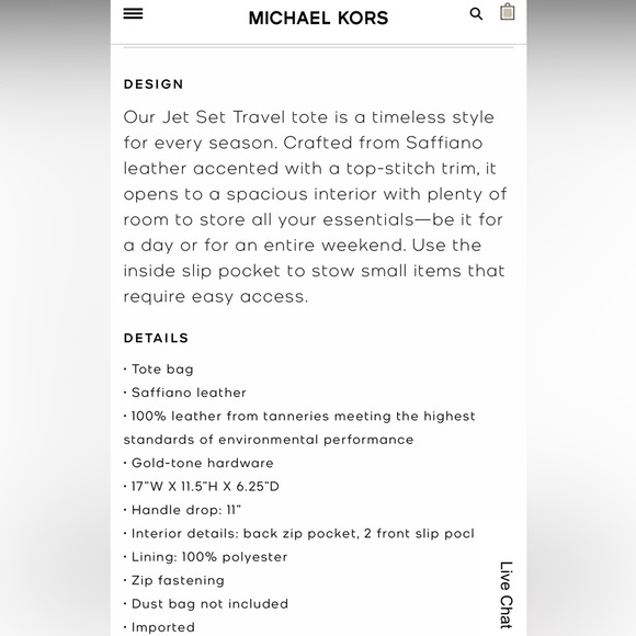 Michael Kors Jet Set Tote Powder Pink Leather - Picture 9 of 9